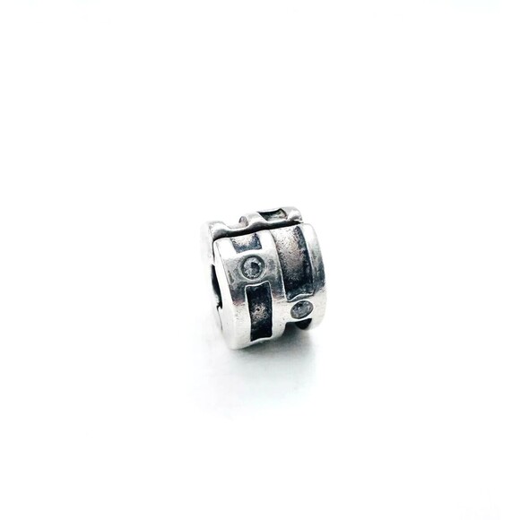 Pandora Sterling Silver Sparkling Clear CZ Clip Charm - Picture 1 of 4